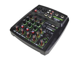 4 Channel Mixer with Bluetooth, USB and Echo